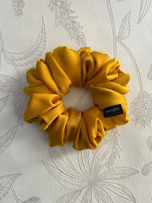 Medium Gold Satin Scrunchie