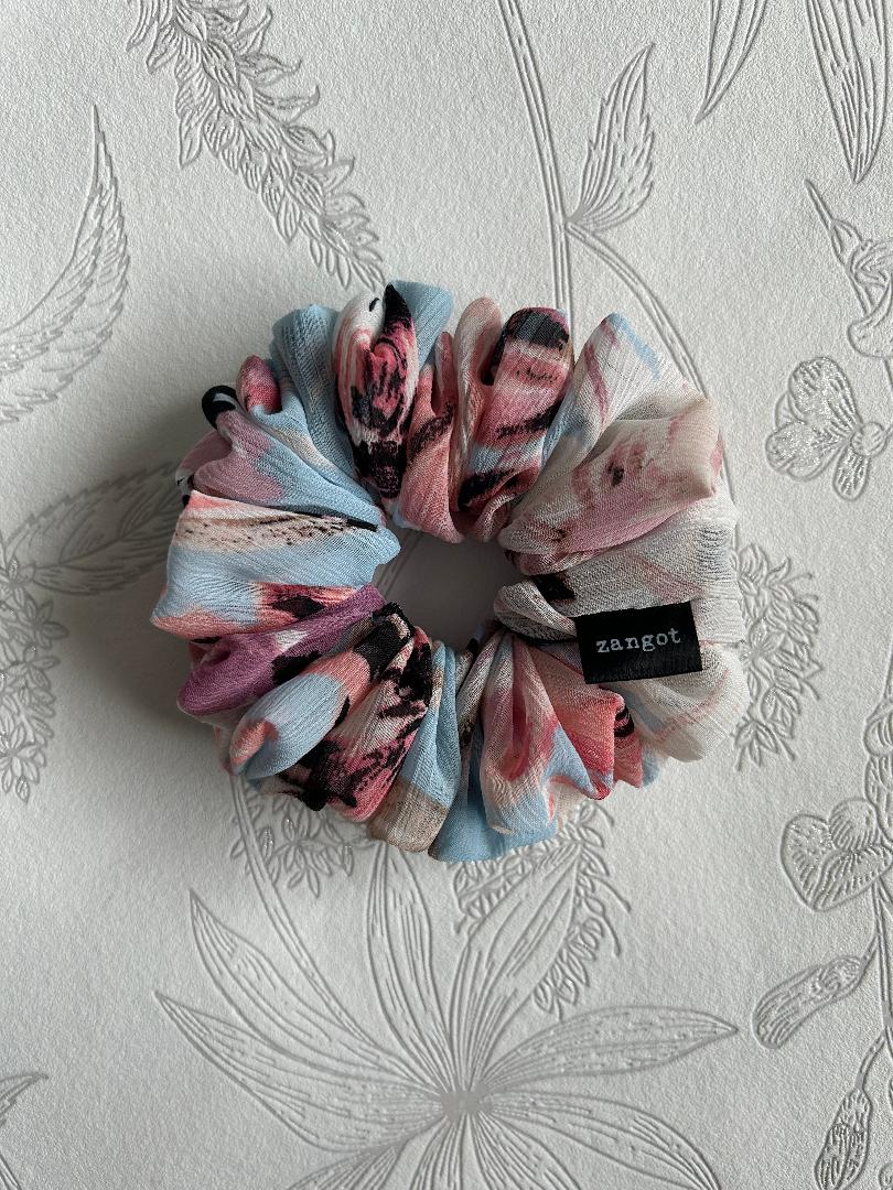 Medium Multicoloured Pink Scrunchie