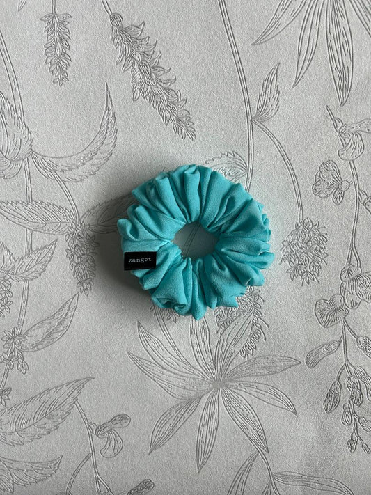 Small Aqua Scrunchie