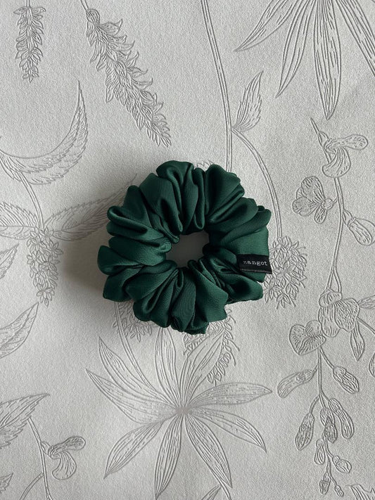 Small Green Satin Scrunchie